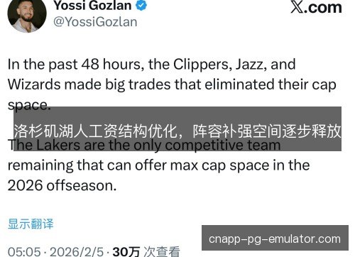 洛杉矶湖人工资结构优化，阵容补强空间逐步释放